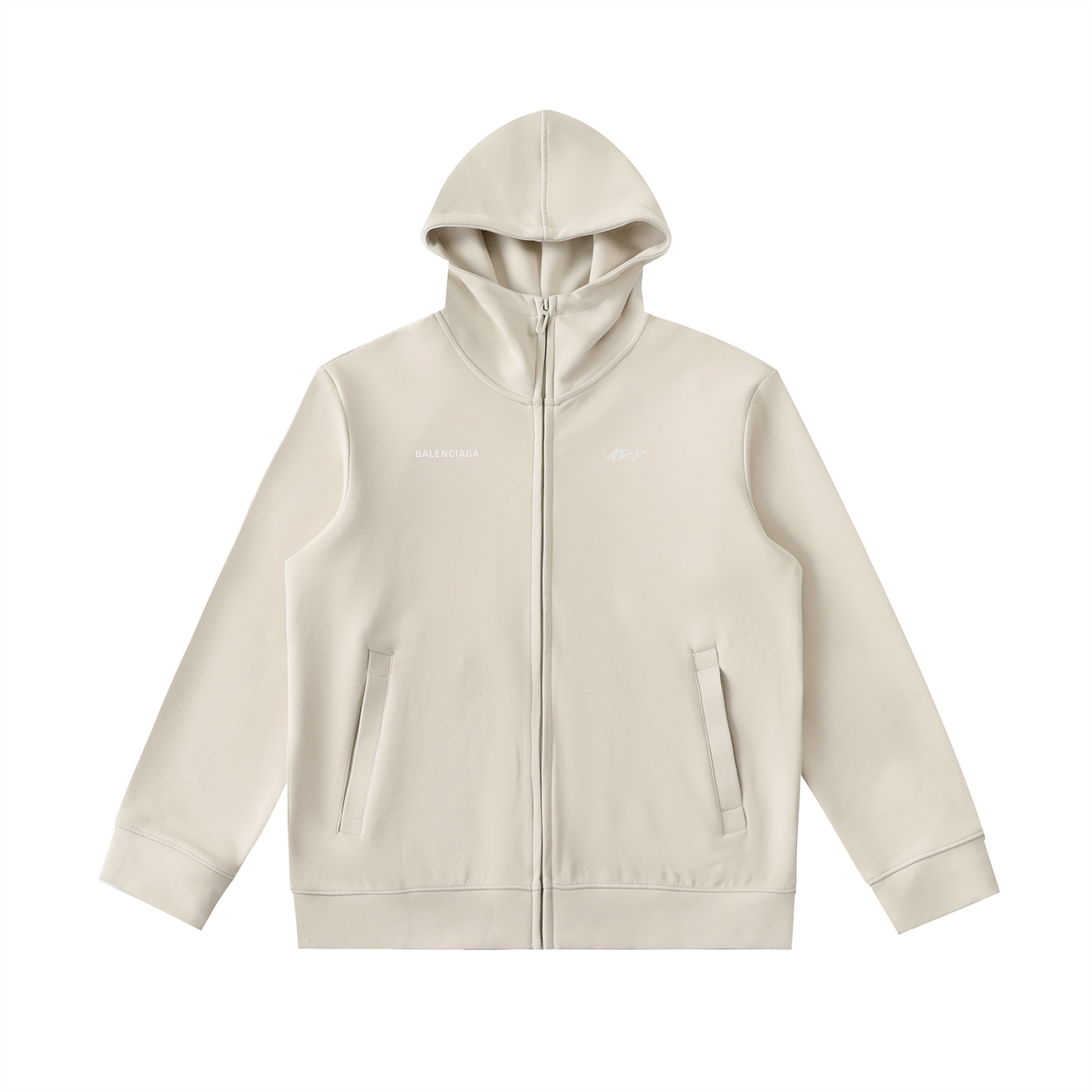 Balenciaga x ARK Zip-Up Hoodie "Dove" edition.