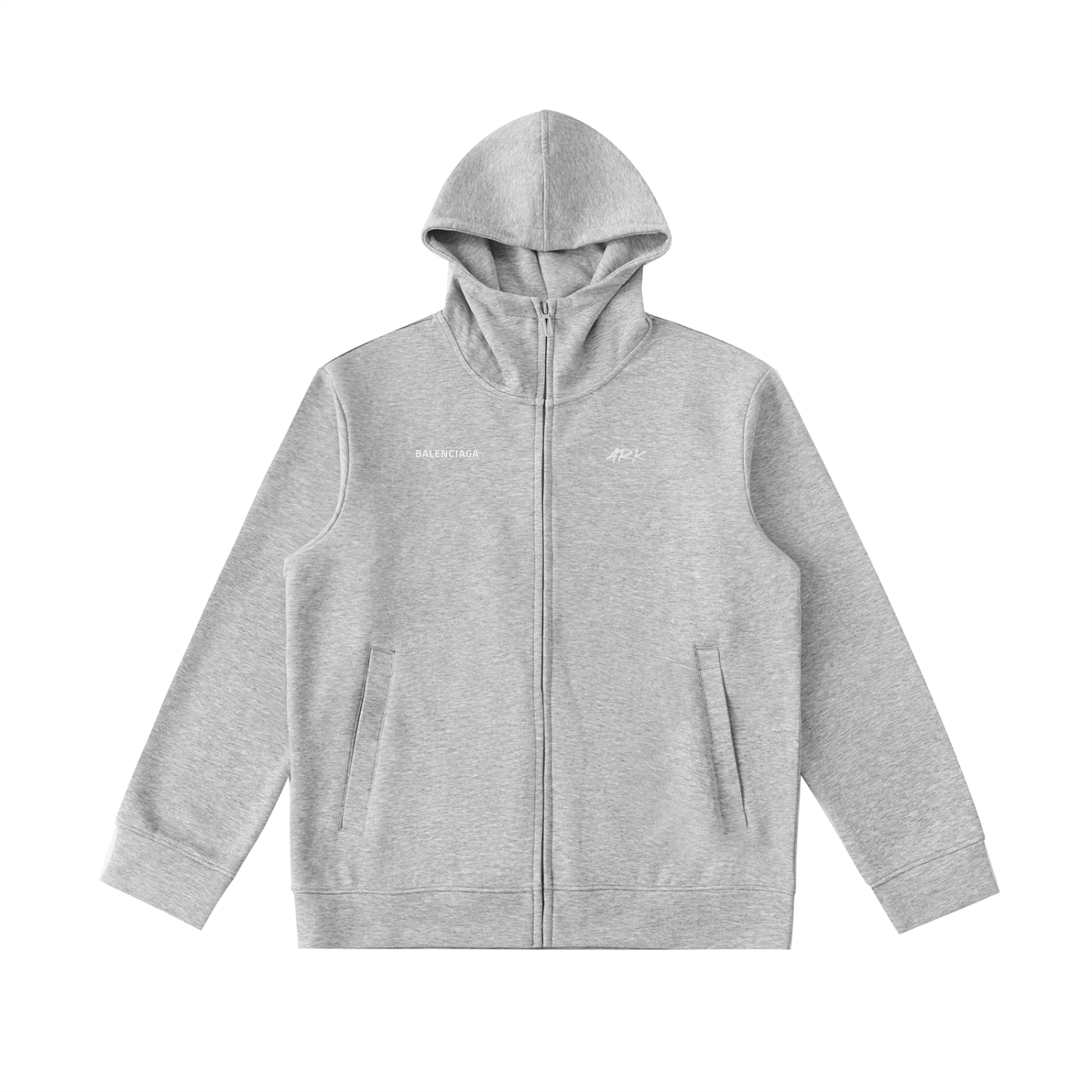 Balenciaga x ARK Zip-Up Hoodie "Dove" edition.