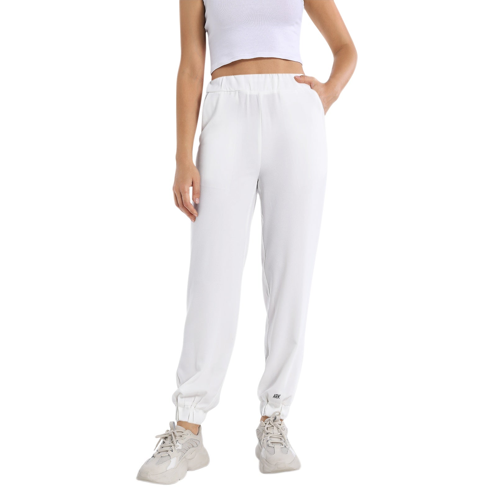 Elastic Waist Tapered Sweatpants