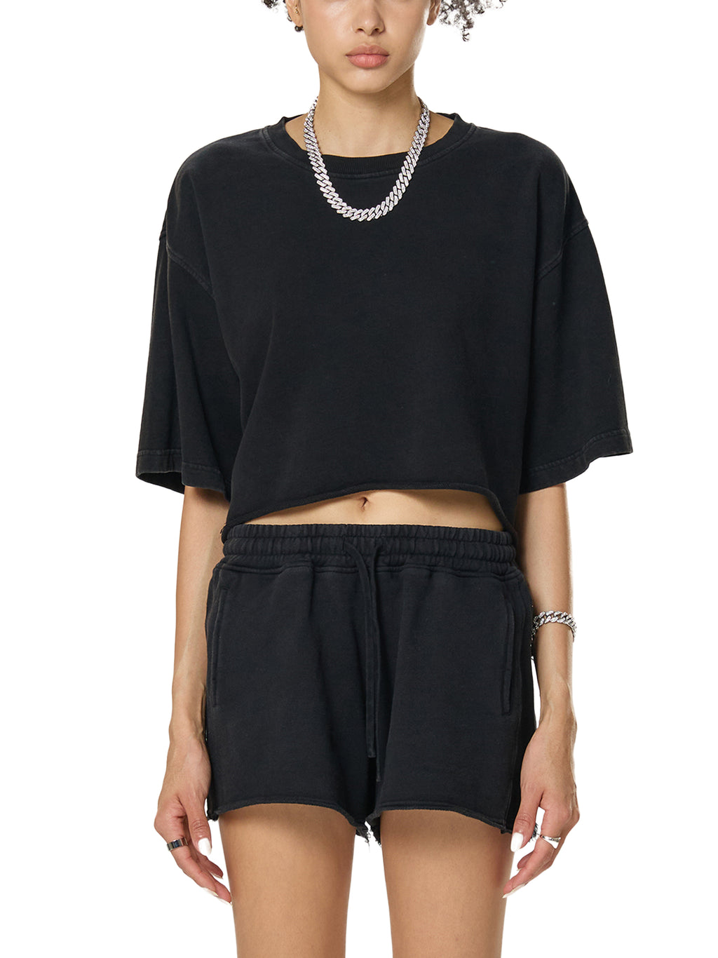 Women's Loose Cotton Crop-Top